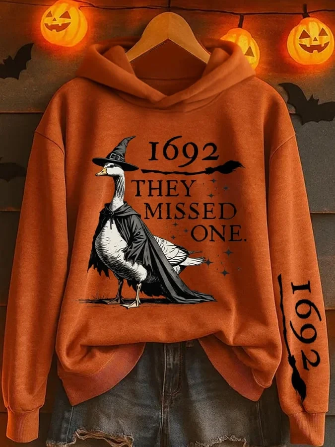 1692 They Missed One Hoodie Goose Witch Flight Clothes Birthday Gift Ideas For Him - Kdjoy