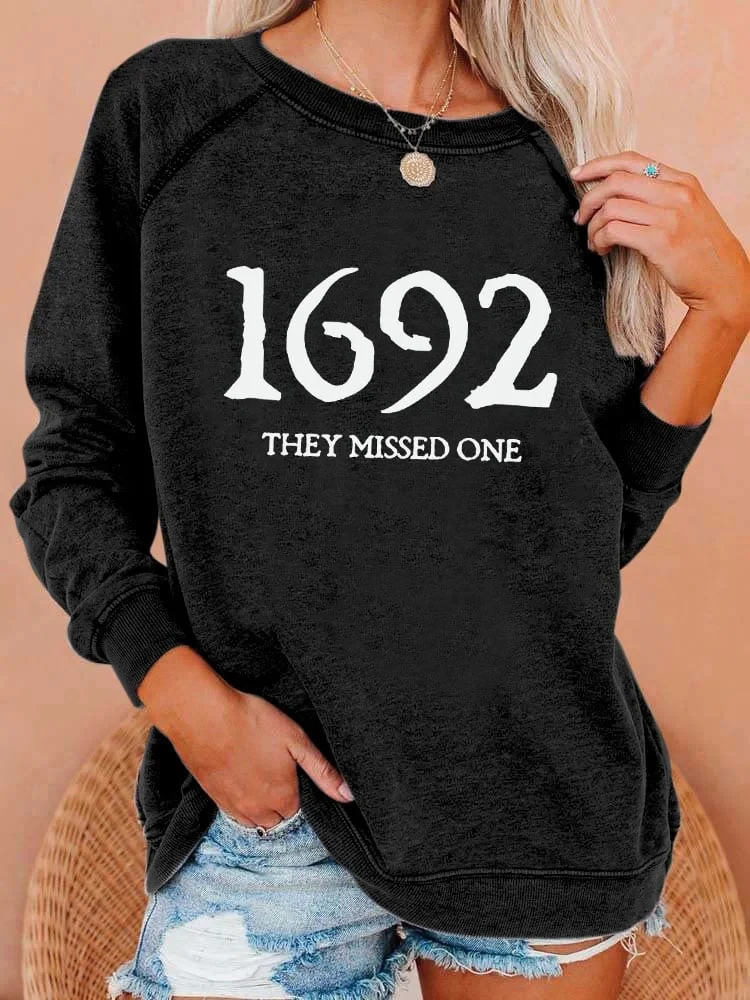 1692 They Missed One Salem Witch Sweatshirt Horror Themed Clothing Gift For Salem Fans - Kdjoy 1692 They Missed One Salem Witch Sweatshirt Horror Themed Clothing Gift For Salem Fans - Kdjoy