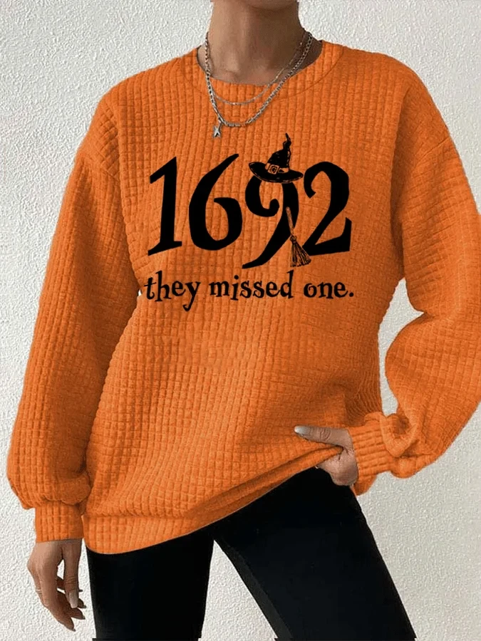 1692 They Missed One Witch Trials Sweatshirt Halloween Themed Clothing Gift For Salem Fans - Kdjoy