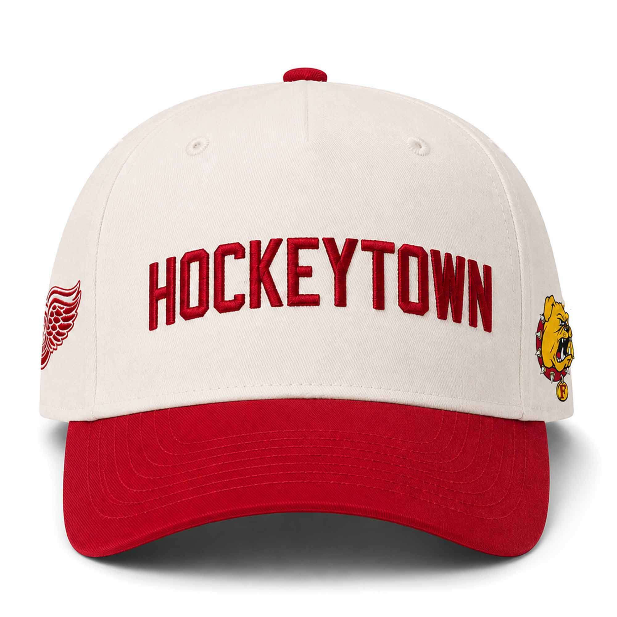 2026 27 Detroit Red Wings Ferris State University Hat Embroidered Detroit Red Wings Merch - Kdjoy