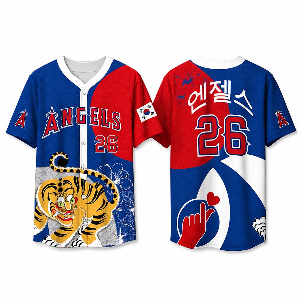 2026 Angels Korean Heritage Night Jersey Los Angeles Angels Merch Gifts For Baseball Fans - Kdjoy