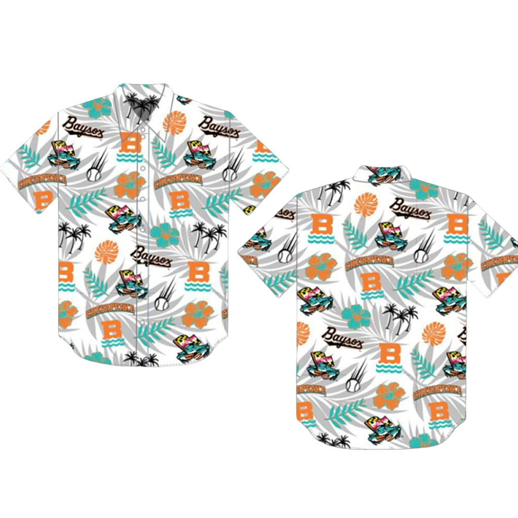 2026 Baysox Hawaiian Shirt Chesapeake Baysox Merch Best Gifts For Baseball Fans