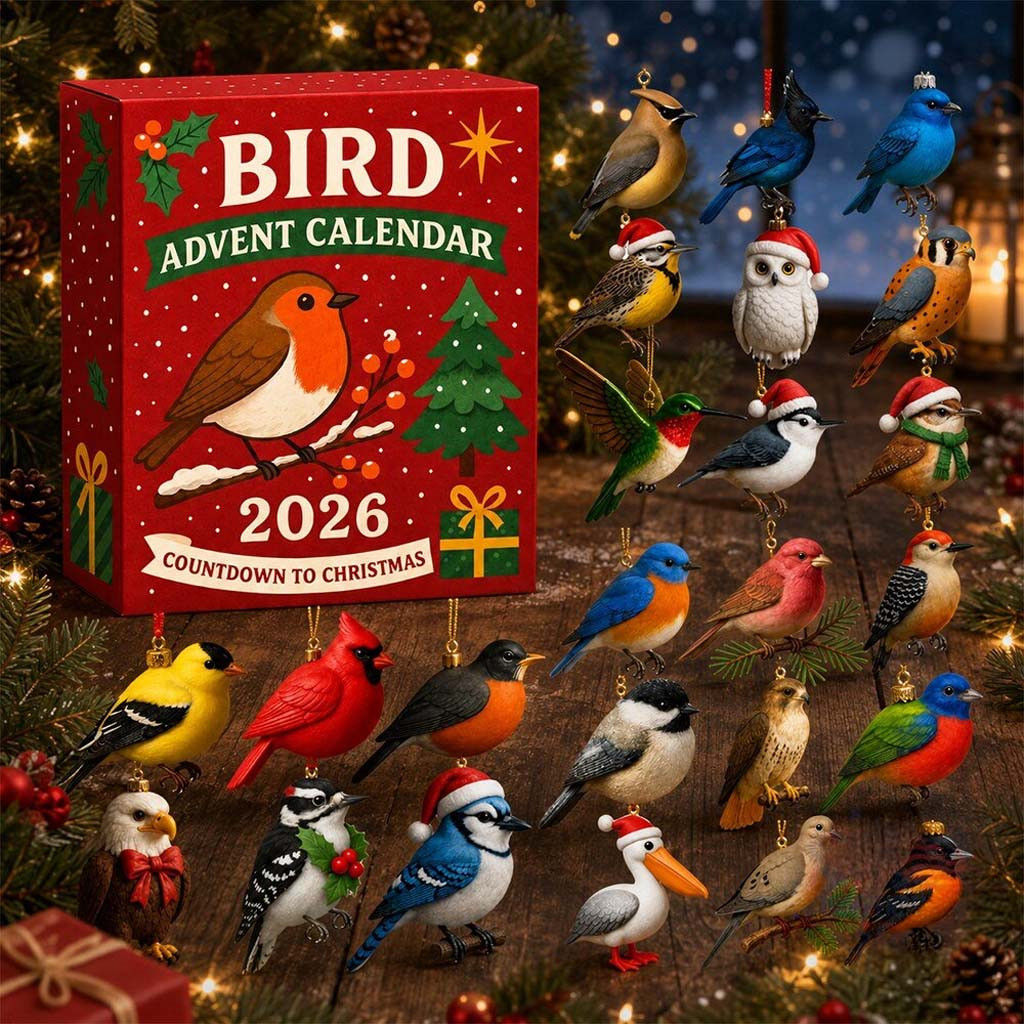 2026 Bird Advent Calendar Christmas Countdown Ornaments Bird Lovers Xmas Tree Decorations - Kdjoy 2026 Bird Advent Calendar Christmas Countdown Ornaments Bird Lovers Xmas Tree Decorations - Kdjoy