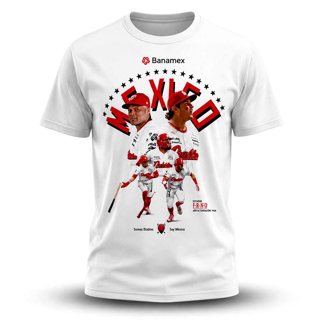 2026 Diablos Rojos Del Mexico Banamex T-Shirt Diablos Rojos del Mexico Merch Gifts For Fans - Kdjoy