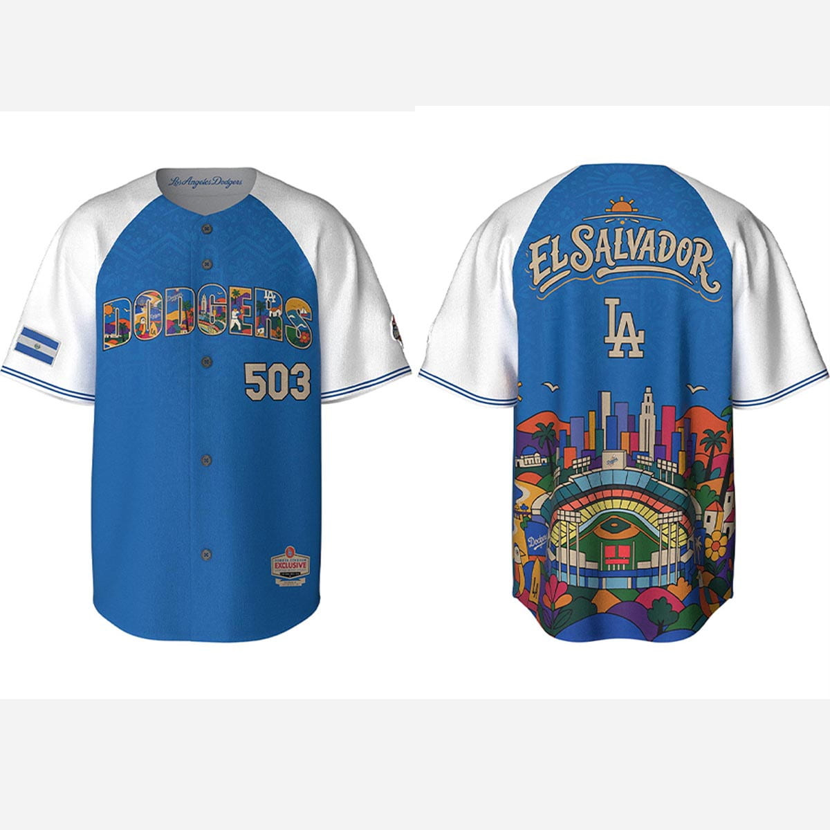 2026 Dodgers Salvadoran Heritage Night Jersey LA Dodgers Merch Presents For Baseball Fans - Kdjoy