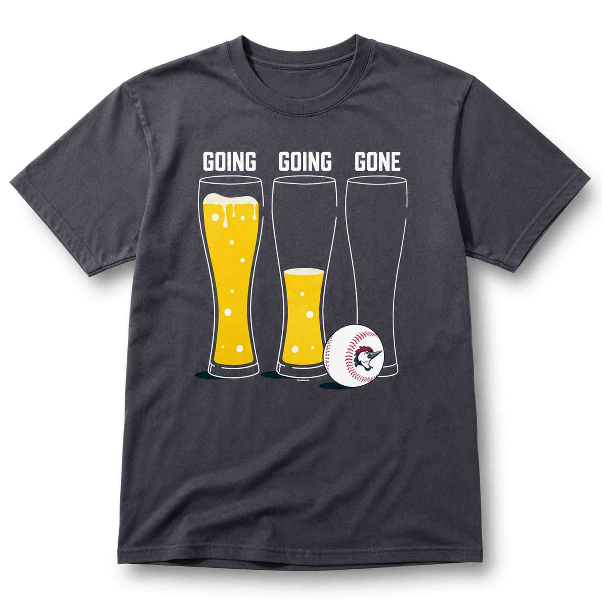 2026 Fayetteville Woodpeckers Going Going Gone Beer Shirt Woodpeckers Merch Gifts For Fans - Kdjoy
