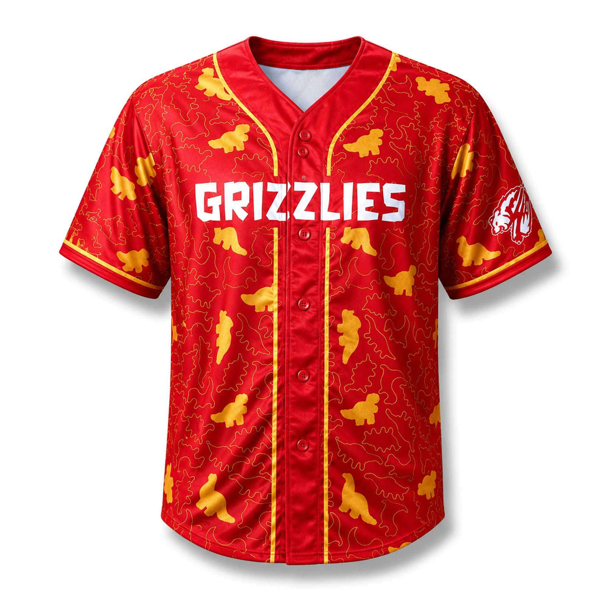 2026 Fresno Grizzlies Dino Nugget Jersey Fresno Grizzlies Merch Best Gifts For Baseball Lovers - Kdjoy