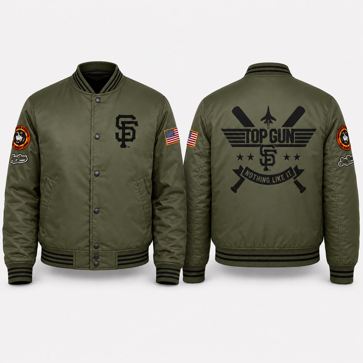 2026 Giants Top Gun Night Bomber Jacket Nothing Like It SF Giants Merch Gift For Brother - Kdjoy 2026 Giants Top Gun Night Bomber Jacket Nothing Like It SF Giants Merch Gift For Brother - Kdjoy
