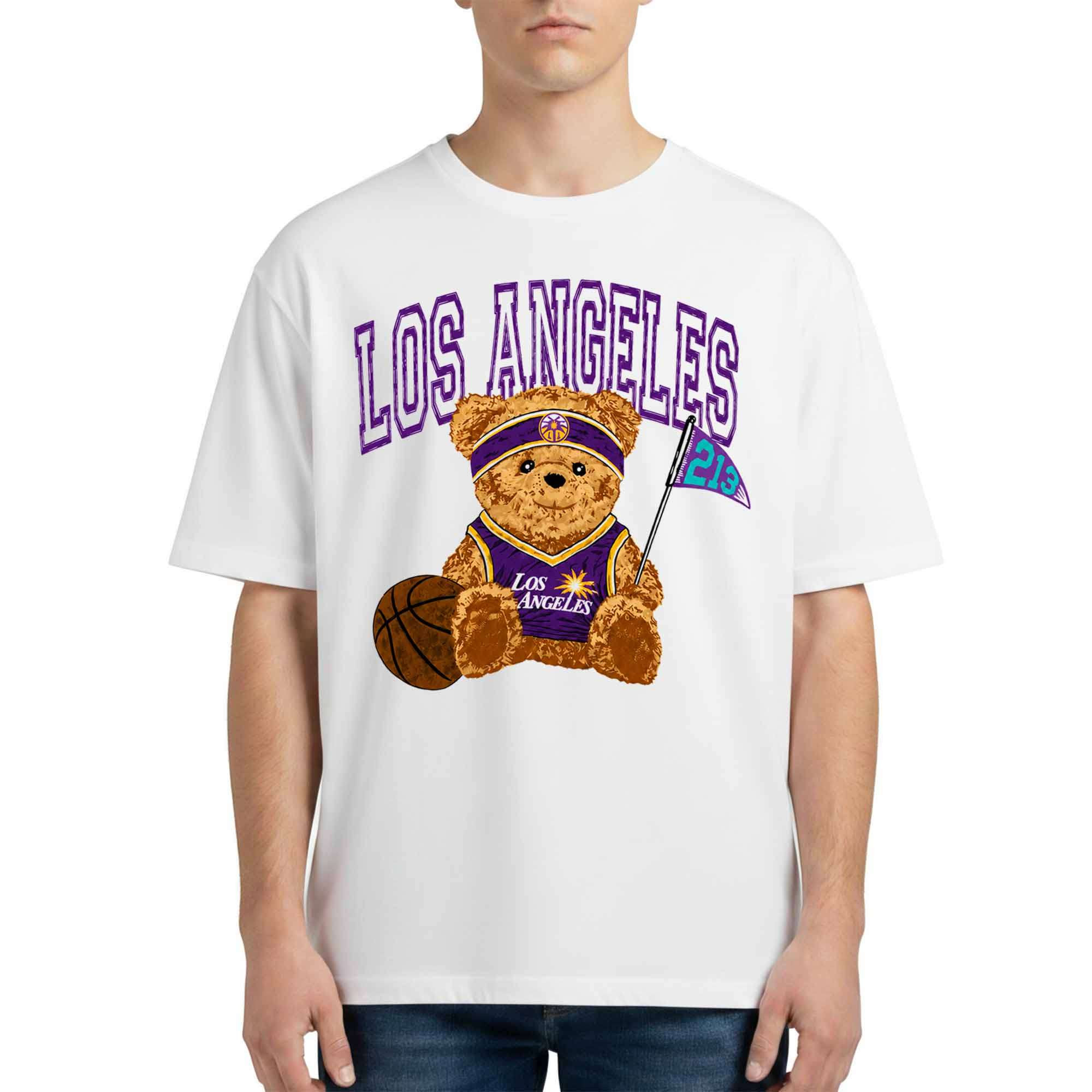 2026 LA Sparks Teddy Bear Shirt Los Angeles Sparks Merch Gifts For Basketball Fan - Kdjoy