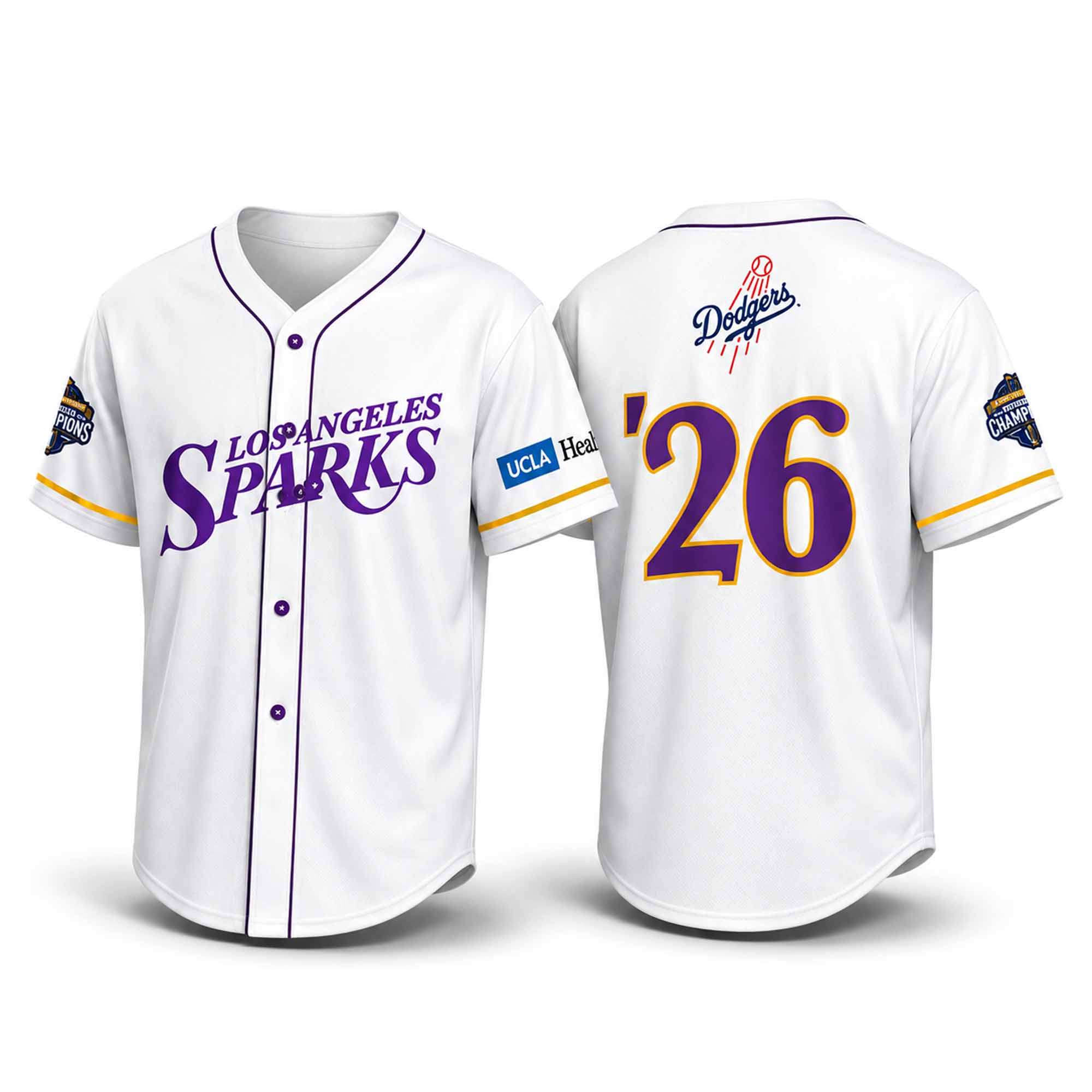 2026 LA Sparks x Dodgers Night Jersey Los Angeles Sparks Merch Gift Ideas For Fans - Kdjoy