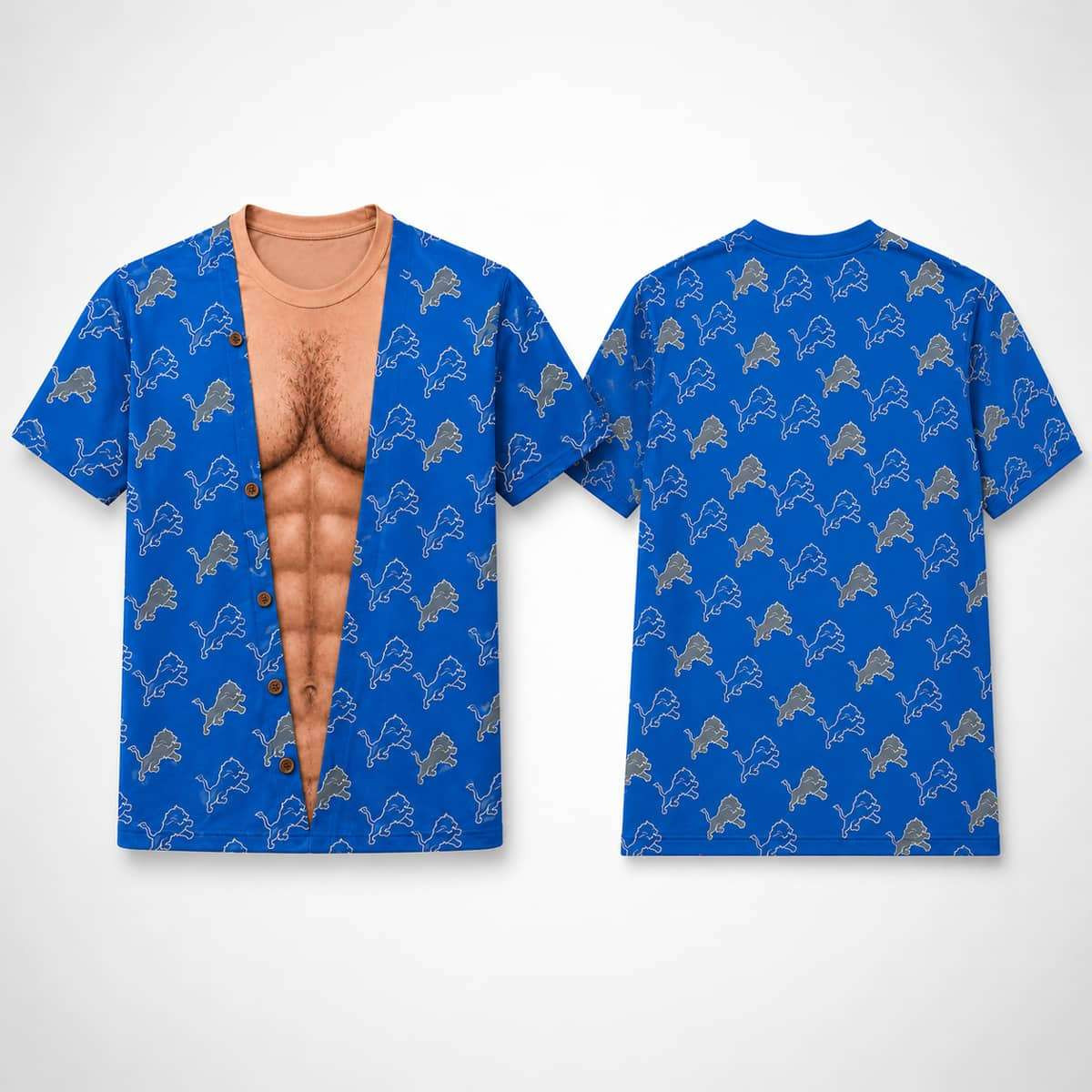 2026 Lions Muscle Illusion Shirt Detroit Lions Merch Summer Gifts For Football Fan - Kdjoy