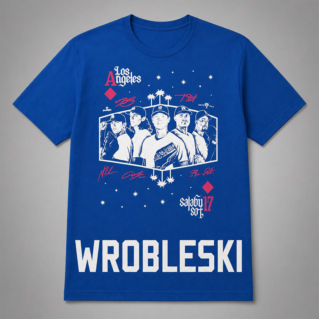 2026 Los Angeles Dodgers Aces Wrobleski Shirt LA Dodgers Merch Best Gifts For Baseball Lovers - Kdjoy 2026 Los Angeles Dodgers Aces Wrobleski Shirt LA Dodgers Merch Best Gifts For Baseball Lovers - Kdjoy