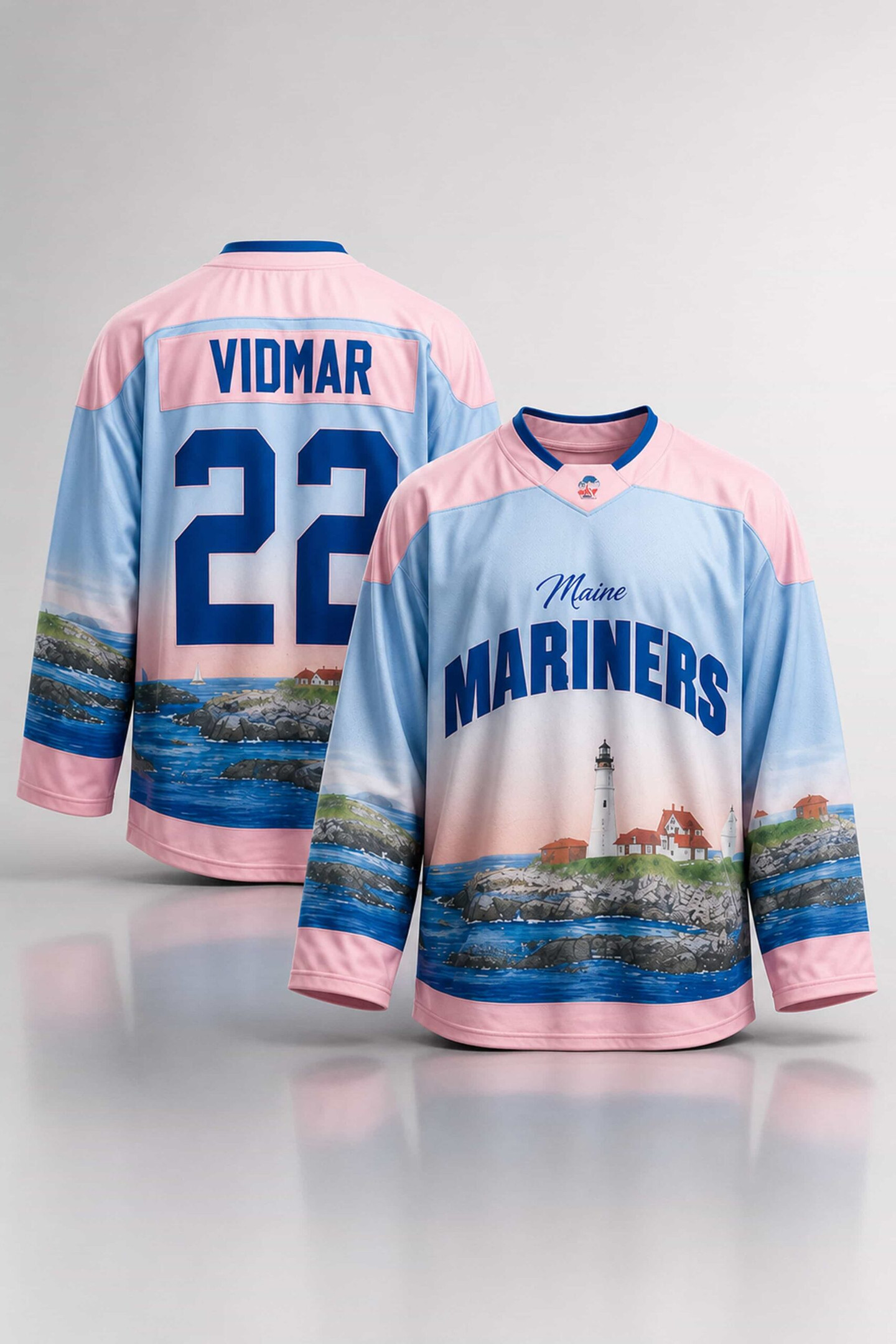 2026 Maine Mariners Summer Series Hockey Jersey Vidmar #22 Maine Mariners Merch Fans Gifts - Kdjoy
