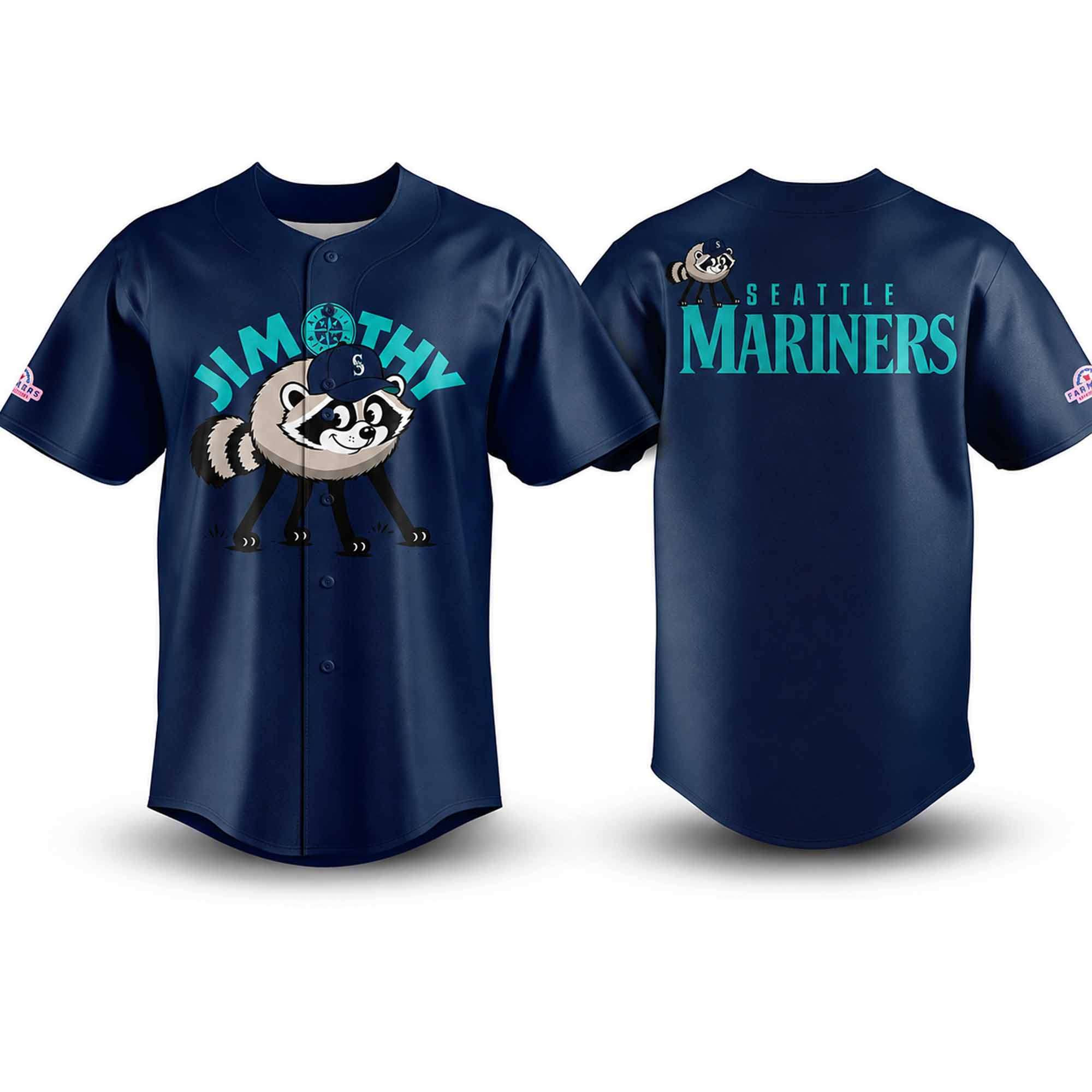 2026 Mariners Jimothy Night Baseball Jersey Seattle Mariners Merch Funny Raccoon Meme Gifts - Kdjoy 2026 Mariners Jimothy Night Baseball Jersey Seattle Mariners Merch Funny Raccoon Meme Gifts - Kdjoy