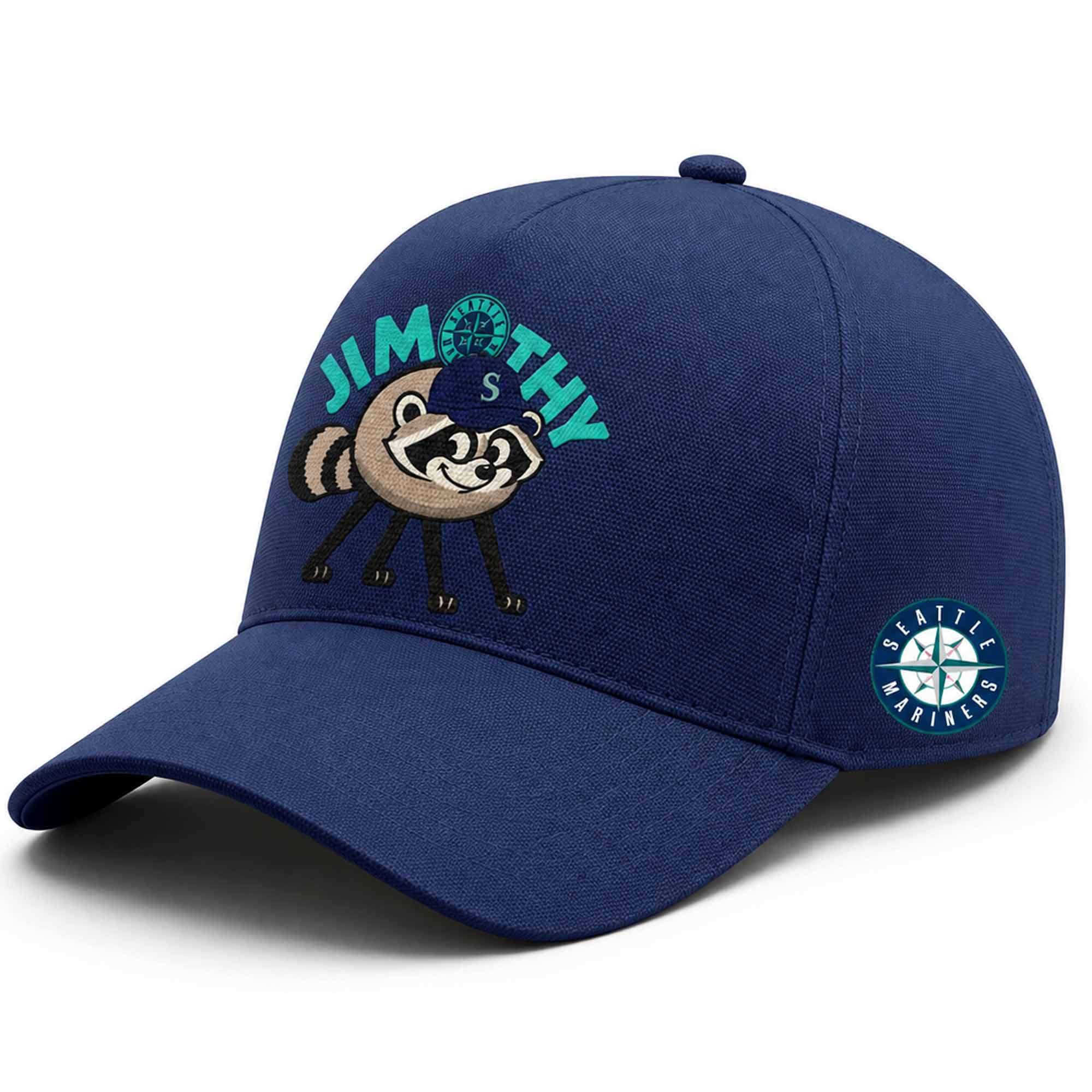 2026 Mariners Jimothy Night Hat Seattle Mariners Merch Funny Raccoon Meme Cap Gift For Fans - Kdjoy 2026 Mariners Jimothy Night Hat Seattle Mariners Merch Funny Raccoon Meme Cap Gift For Fans - Kdjoy
