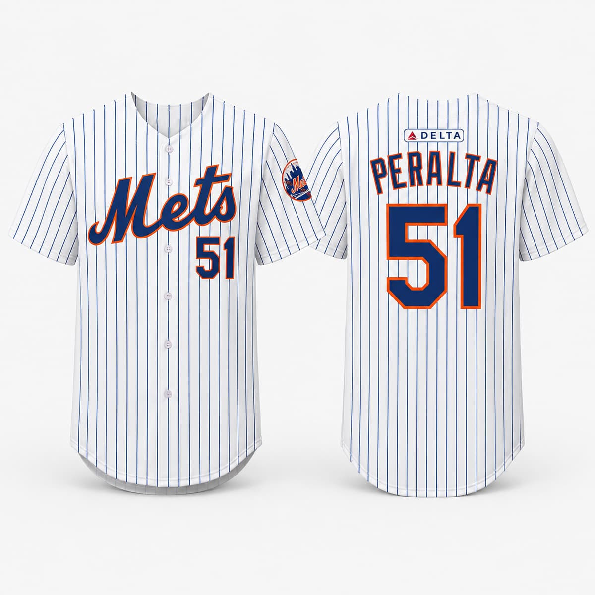 2026 Mets #51 Freddy Peralta Jersey New York Mets Merch Gifts For Baseball Fans - Kdjoy