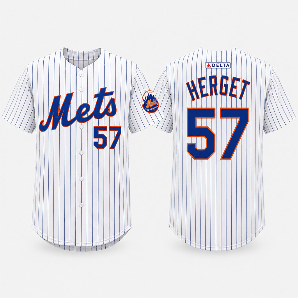 2026 Mets Kevin Herget #57 Jersey New York Mets Merch Best Gifts For Baseball Fans - Kdjoy