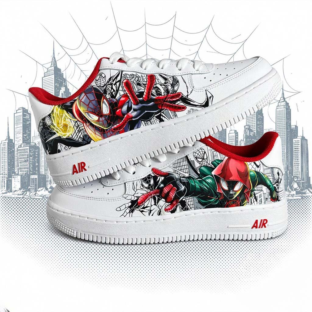 2026 Miles Morales Spider Man Sneakers Miles Morales Merch Birthday Gift For Husband - Kdjoy