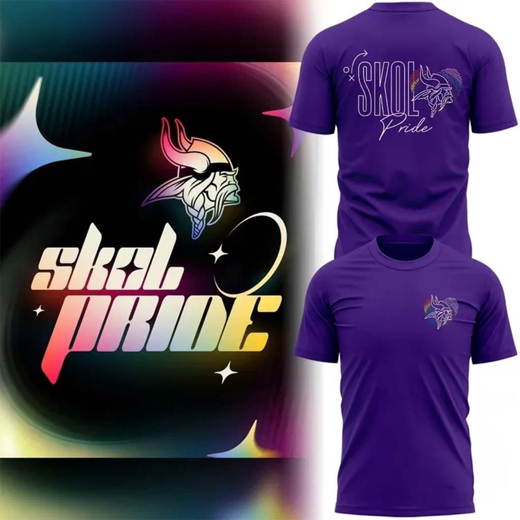 2026 Minnesota Vikings Skol Pride Night Shirt Vikings Merch Best Gifts For Football Fans - Kdjoy