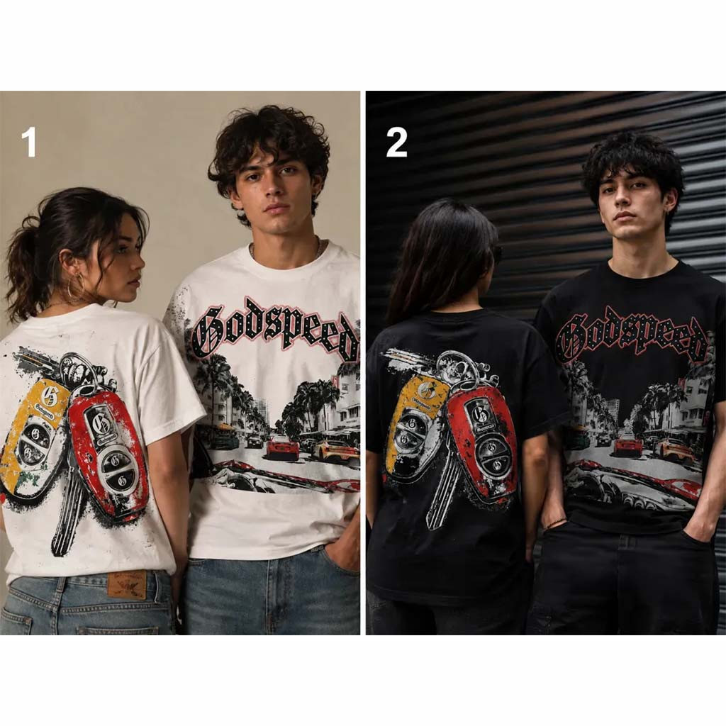 2026 New Godspeed Skeleton Drive A Sports Car Reprinted T-Shirt Godspeed Merch Gift For Fans - Kdjoy