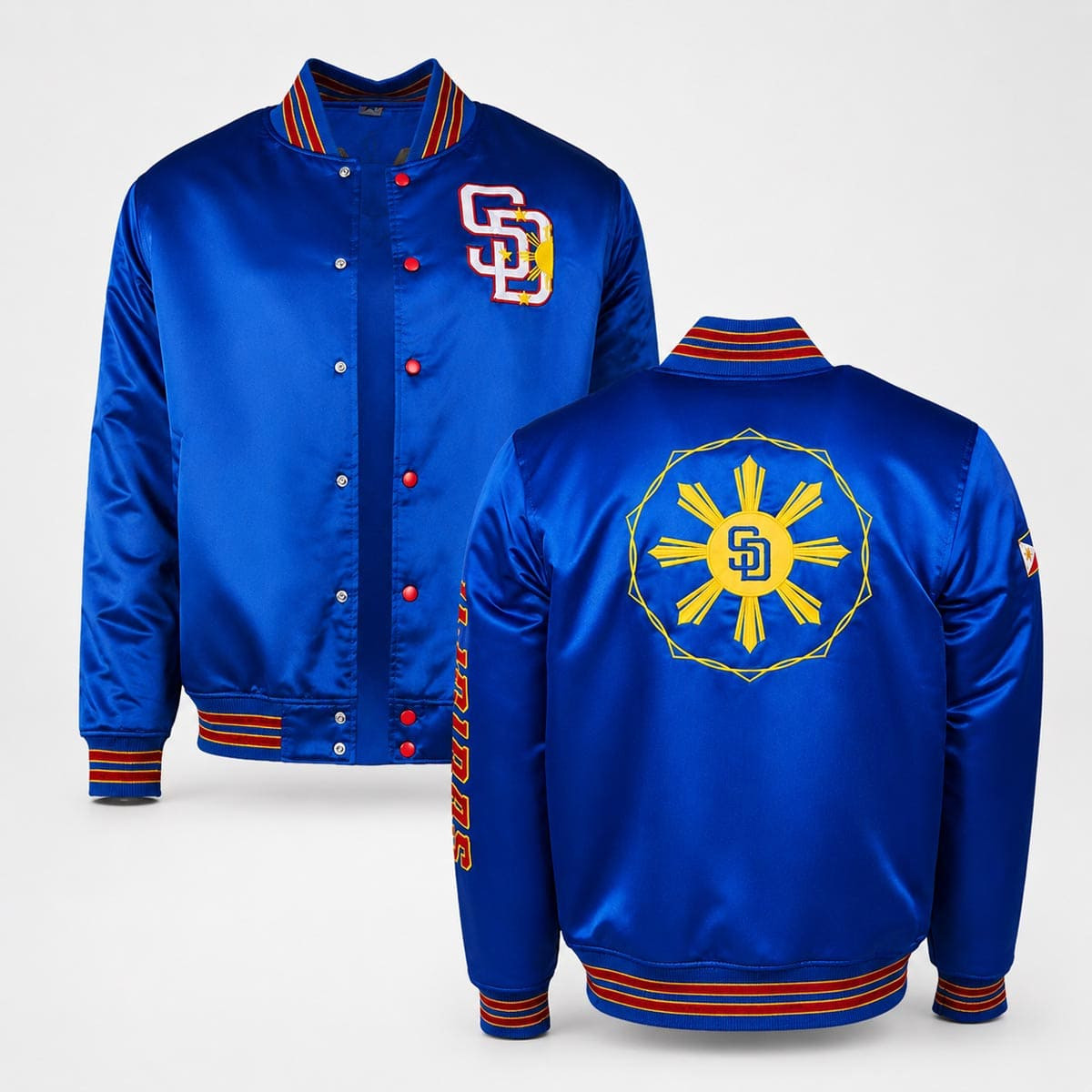2026 Padres Filipino Heritage Celebration Bomber Jacket SD Padres Merch Gifts For Baseball Fans - Kdjoy 2026 Padres Filipino Heritage Celebration Bomber Jacket SD Padres Merch Gifts For Baseball Fans - Kdjoy
