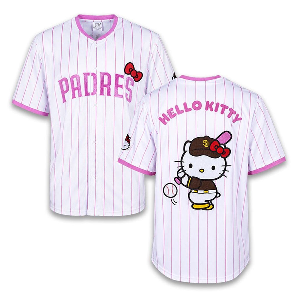 2026 Padres Hello Kitty Jersey San Diego Padres Merch Gifts For Baseball Fans - Kdjoy 2026 Padres Hello Kitty Jersey San Diego Padres Merch Gifts For Baseball Fans - Kdjoy