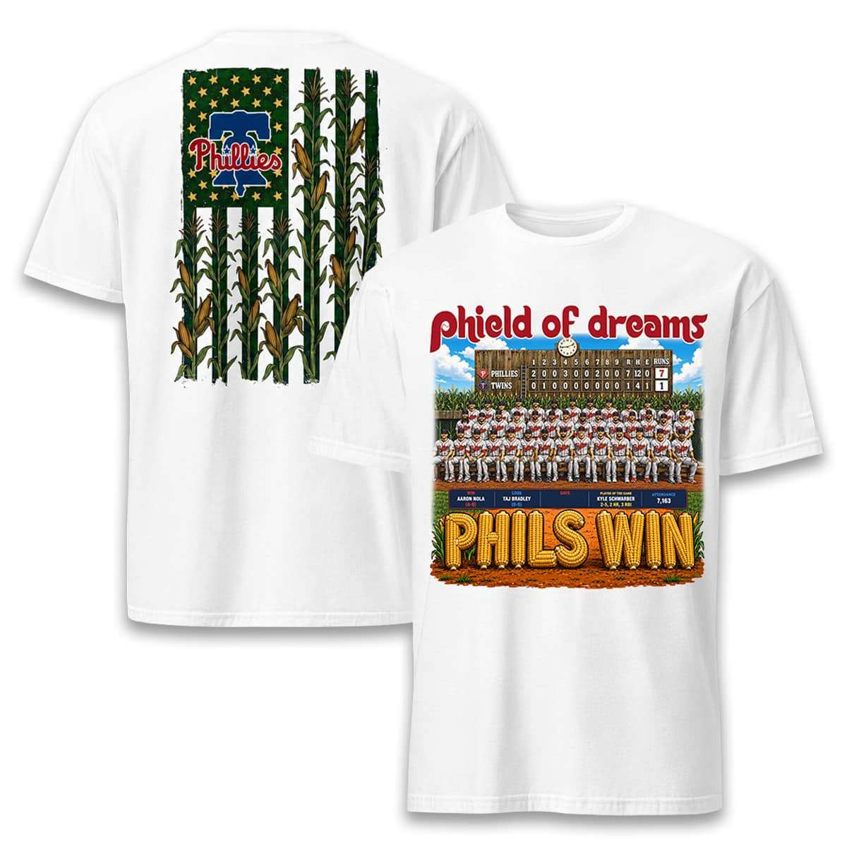 2026 Phield of Dreams Phils Win Shirt Philadelphia Phillies Merch Gifts For Baseball Fans - Kdjoy