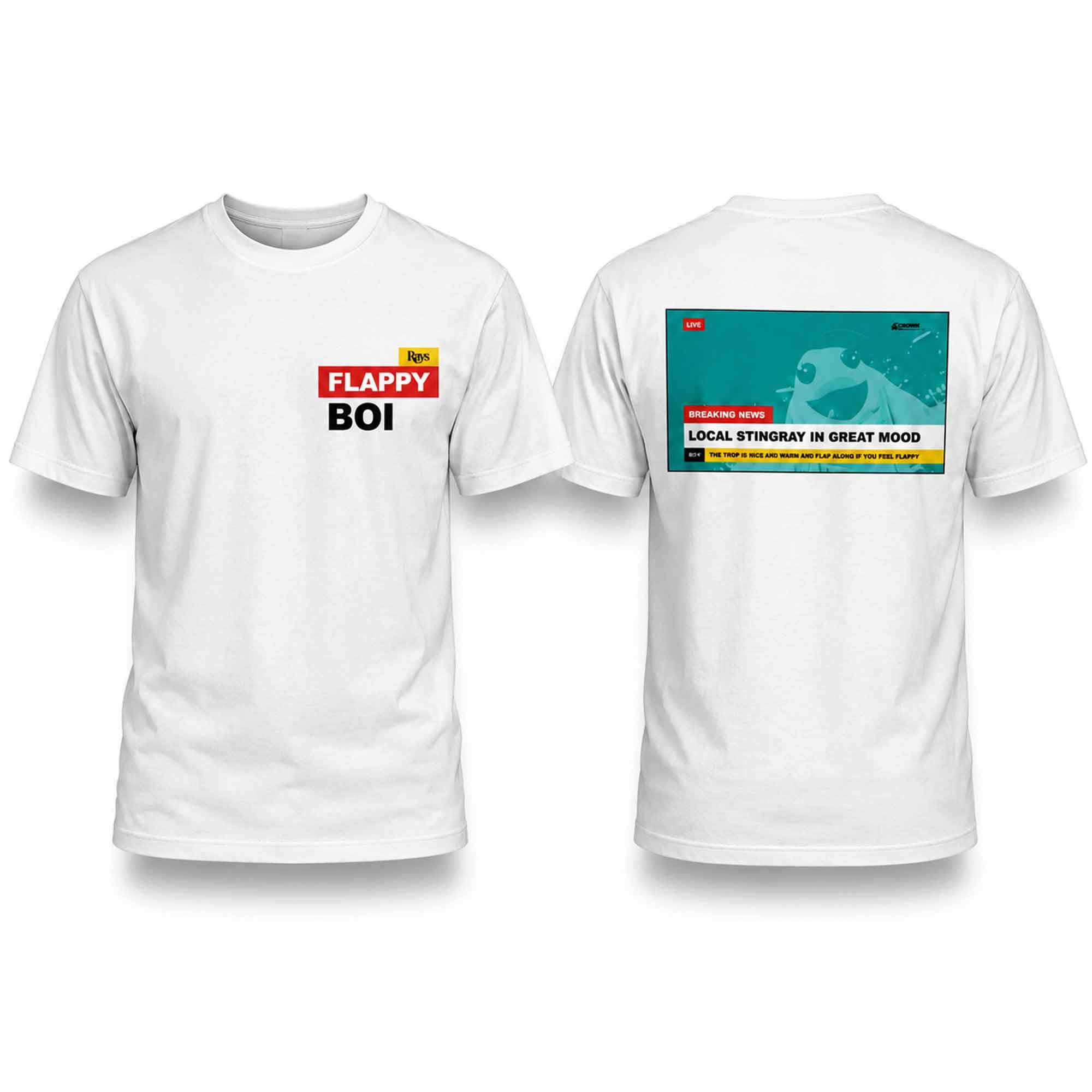 2026 Tampa Bay Rays Flappy Boi T-Shirt Local Stingray In Great Mood Shirt Rays Merch Fan Gifts - Kdjoy