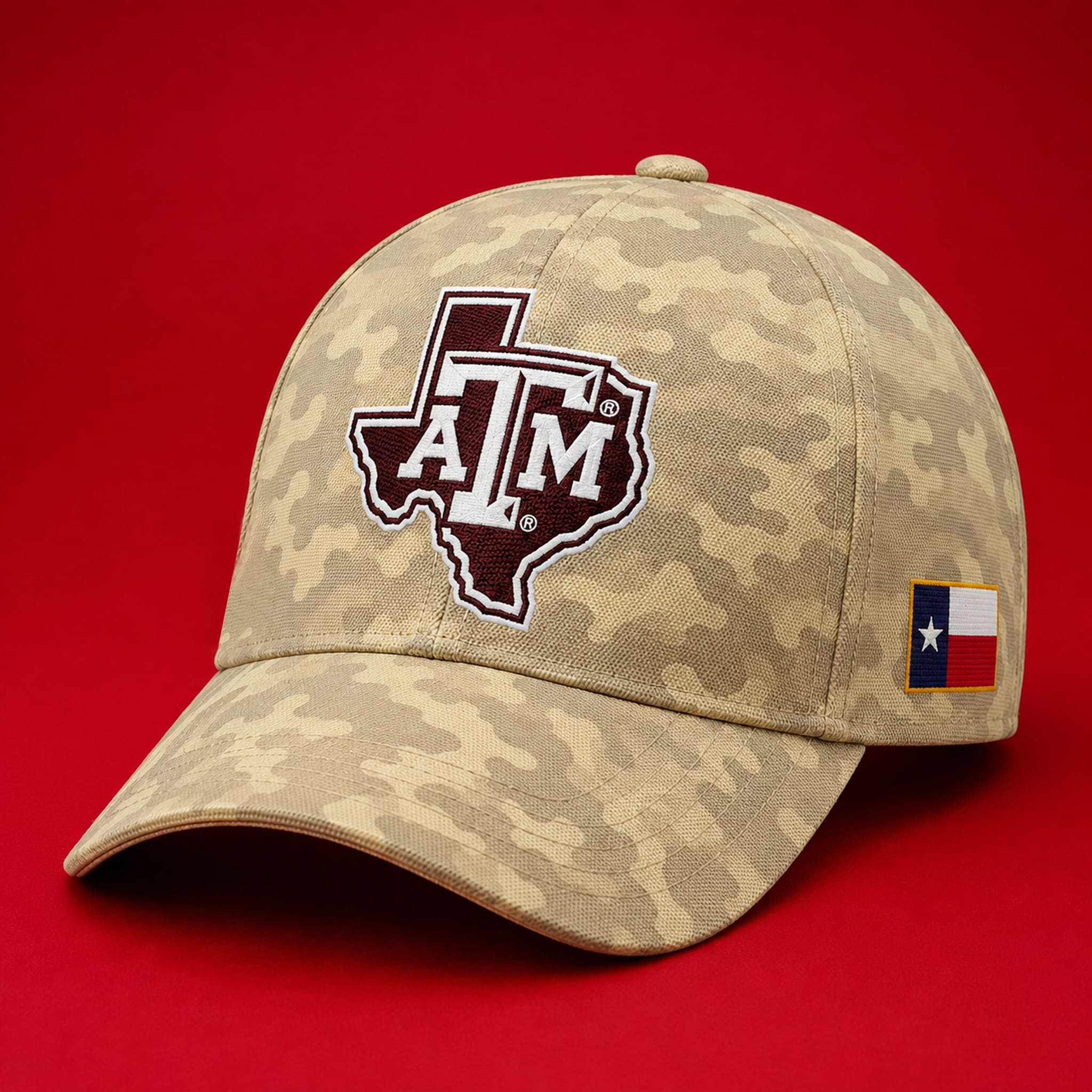 2026 Texas A&M Football Camo Hat Embroidered Texas A&M Aggies Merch Gifts For Husband - Kdjoy