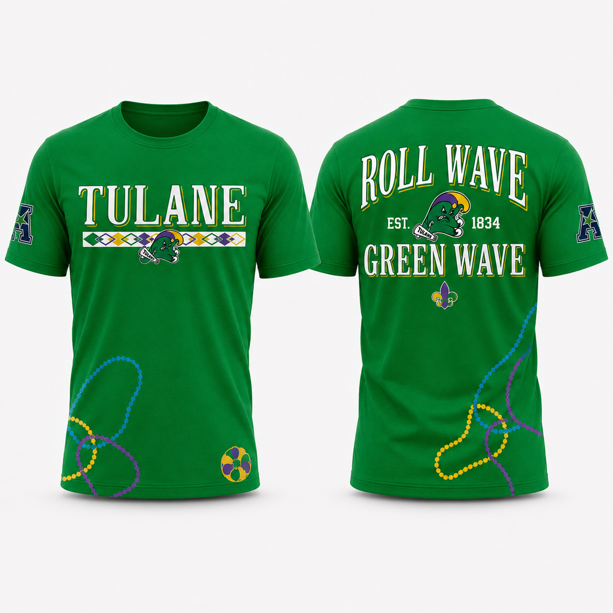 2026 Tulane Green Wave City Edition King of Mardi Gras Shirt Green Wave Merch Gifts For Fan - Kdjoy 2026 Tulane Green Wave City Edition King of Mardi Gras Shirt Green Wave Merch Gifts For Fan - Kdjoy