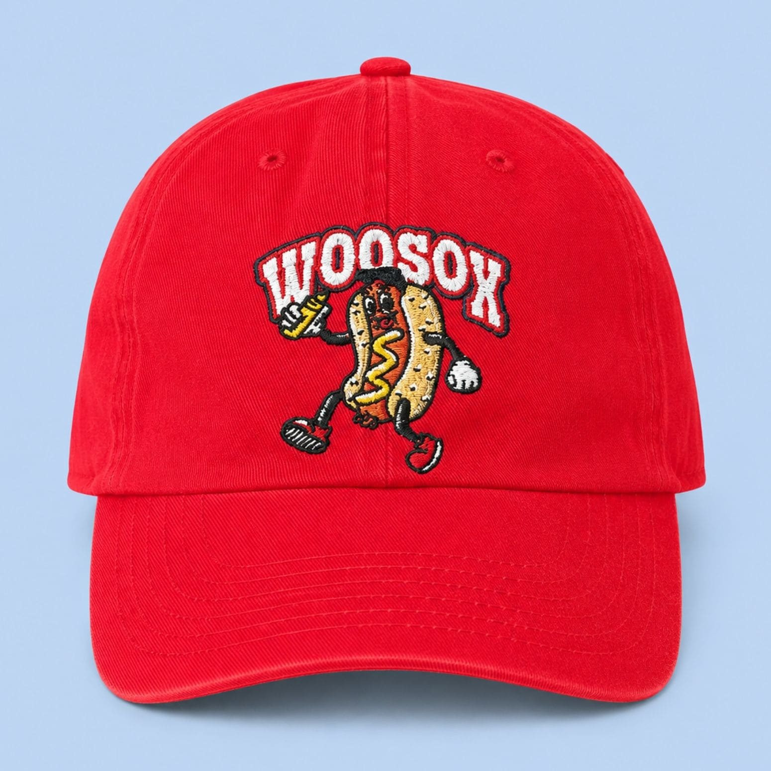 2026 WooSox Hot Dog Hat Embroidered Worcester Red Sox Merch Baseball Lover Gift Ideas - Kdjoy