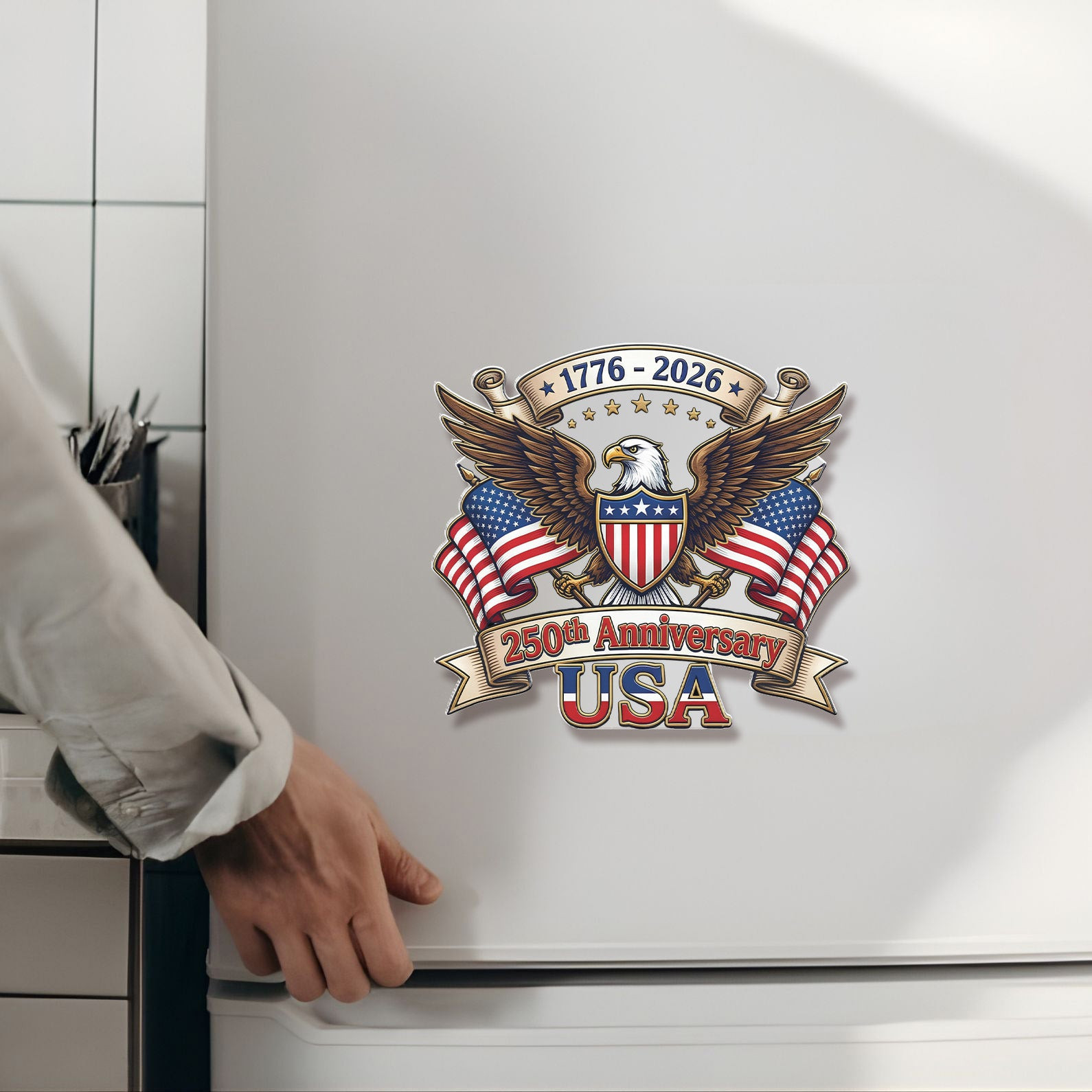 250 Years USA Anniversary Fridge Magnet 250th Anniversary USA 1776-2026 Merch Gift Ideas - Kdjoy 250 Years USA Anniversary Fridge Magnet 250th Anniversary USA 1776-2026 Merch Gift Ideas - Kdjoy