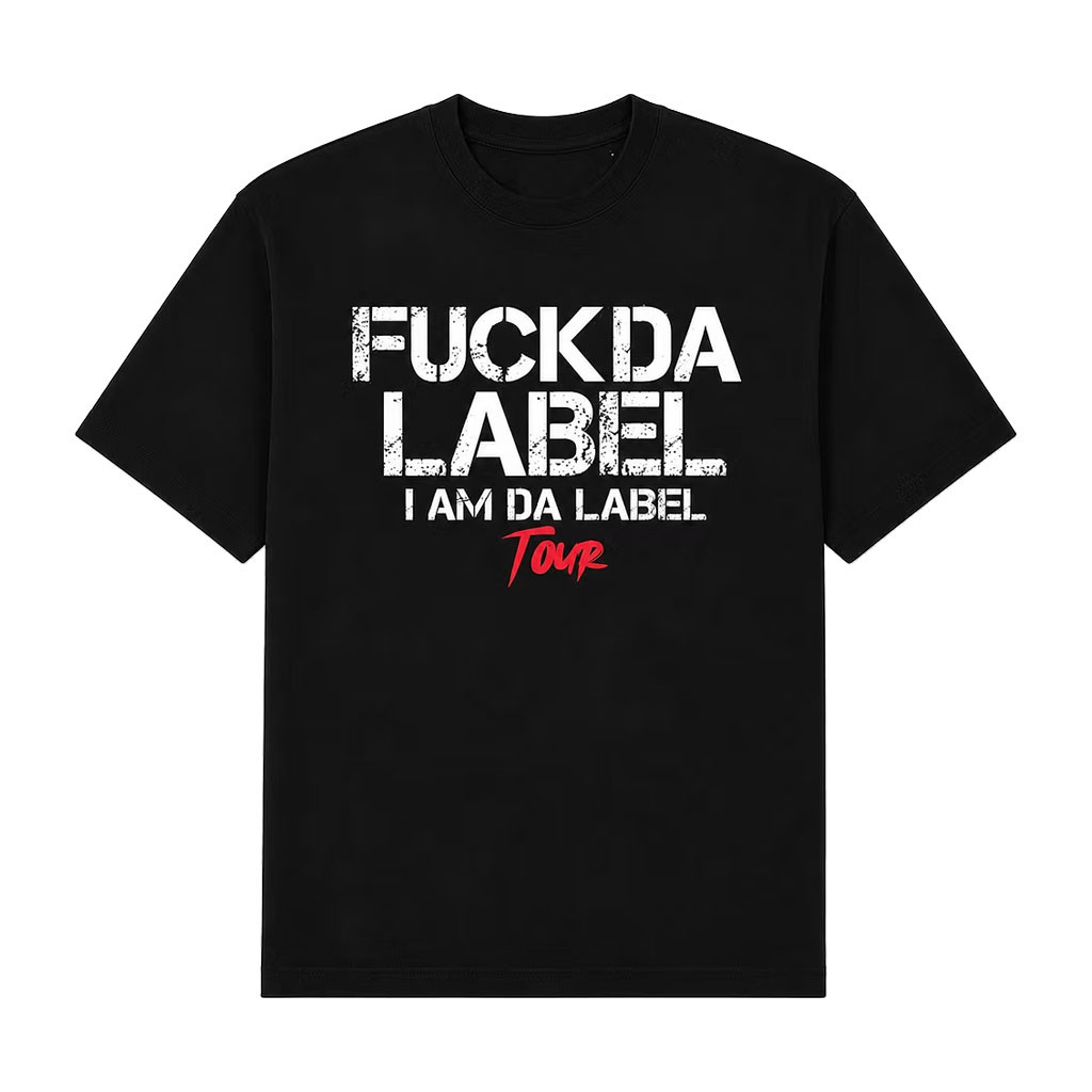 2FithyRicky Merch 2026 Fukk Da Label T-Shirt Black I A Da Label Tour Shirt Gift For Rap Fans - Kdjoy