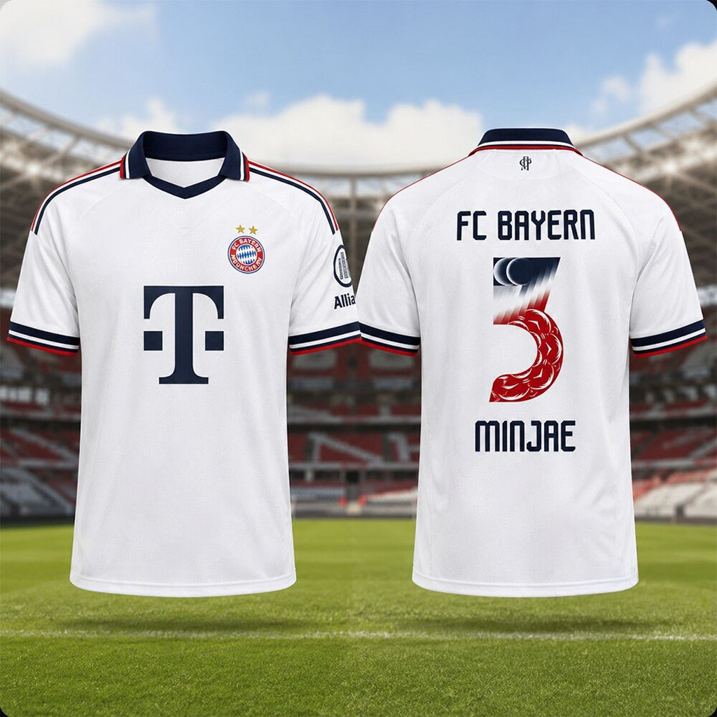 #3 Min Jae Jersey Shirt FC Bayern Munich Jeju And Hong Kong Football Jersey Gift For Fans - Kdjoy