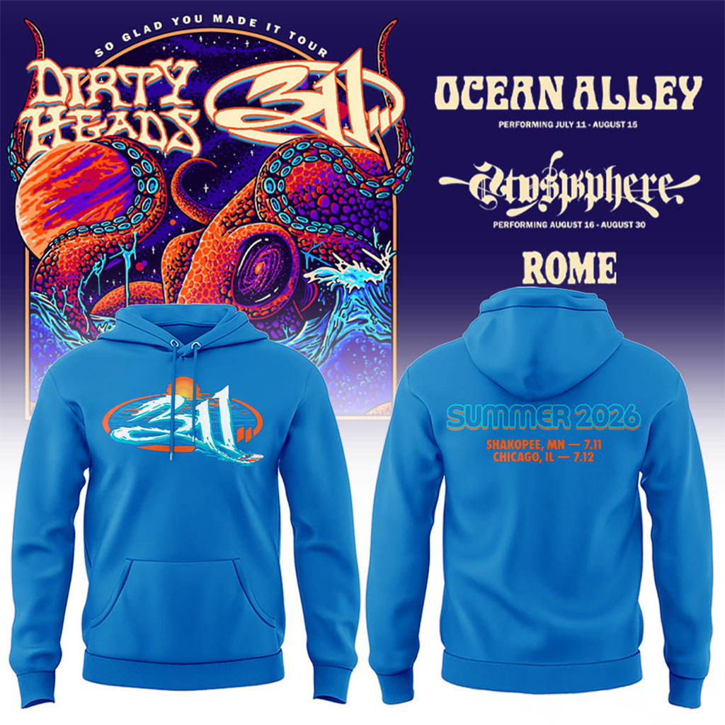 311 And Dirty Heads Blue Hoodie So Glad You Made It Tour Merch Gifts For Music Lovers - Kdjoy