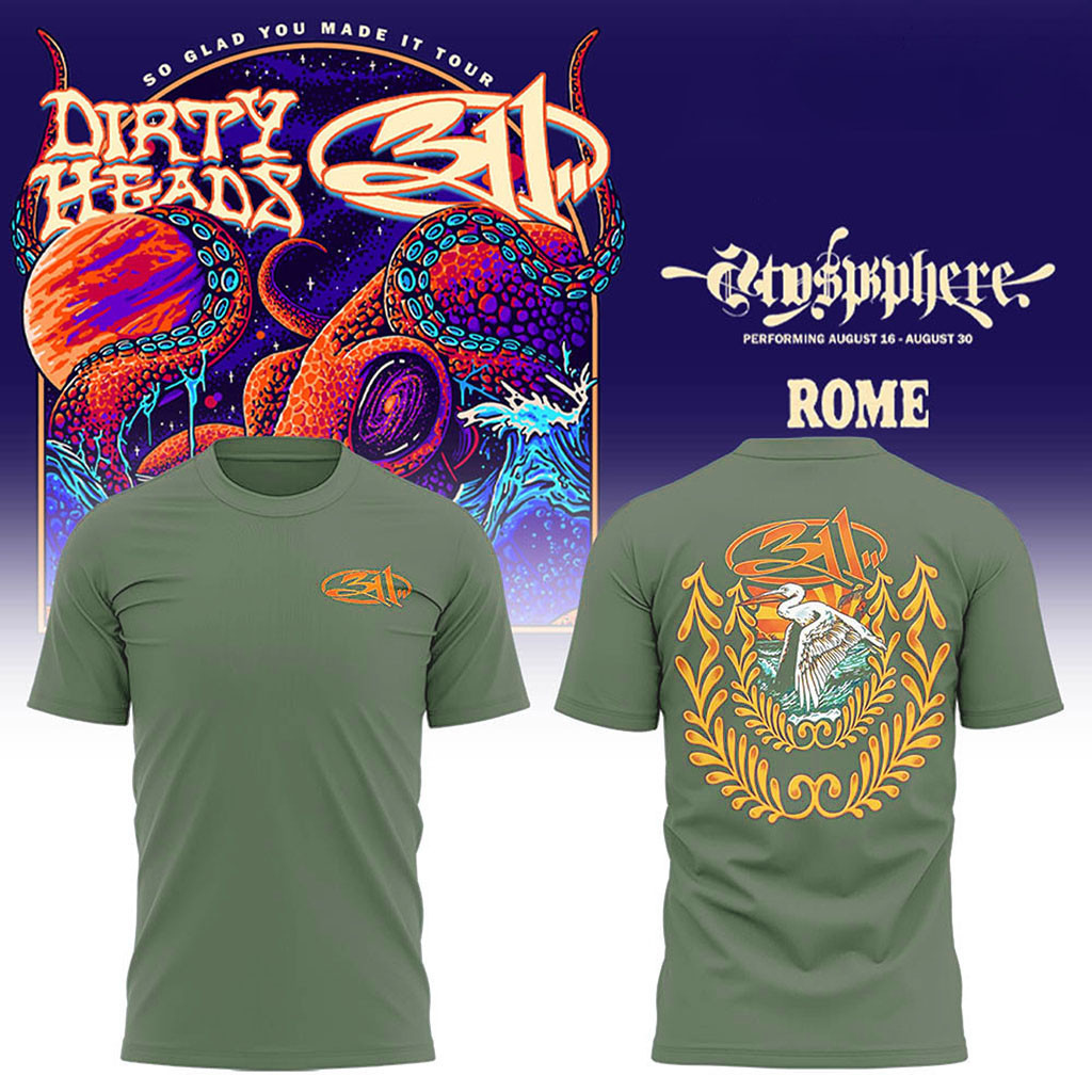 311 And Dirty Heads Rome Tour 2026 T-Shirt 311 Band Merch Presents For Rock Lovers - Kdjoy