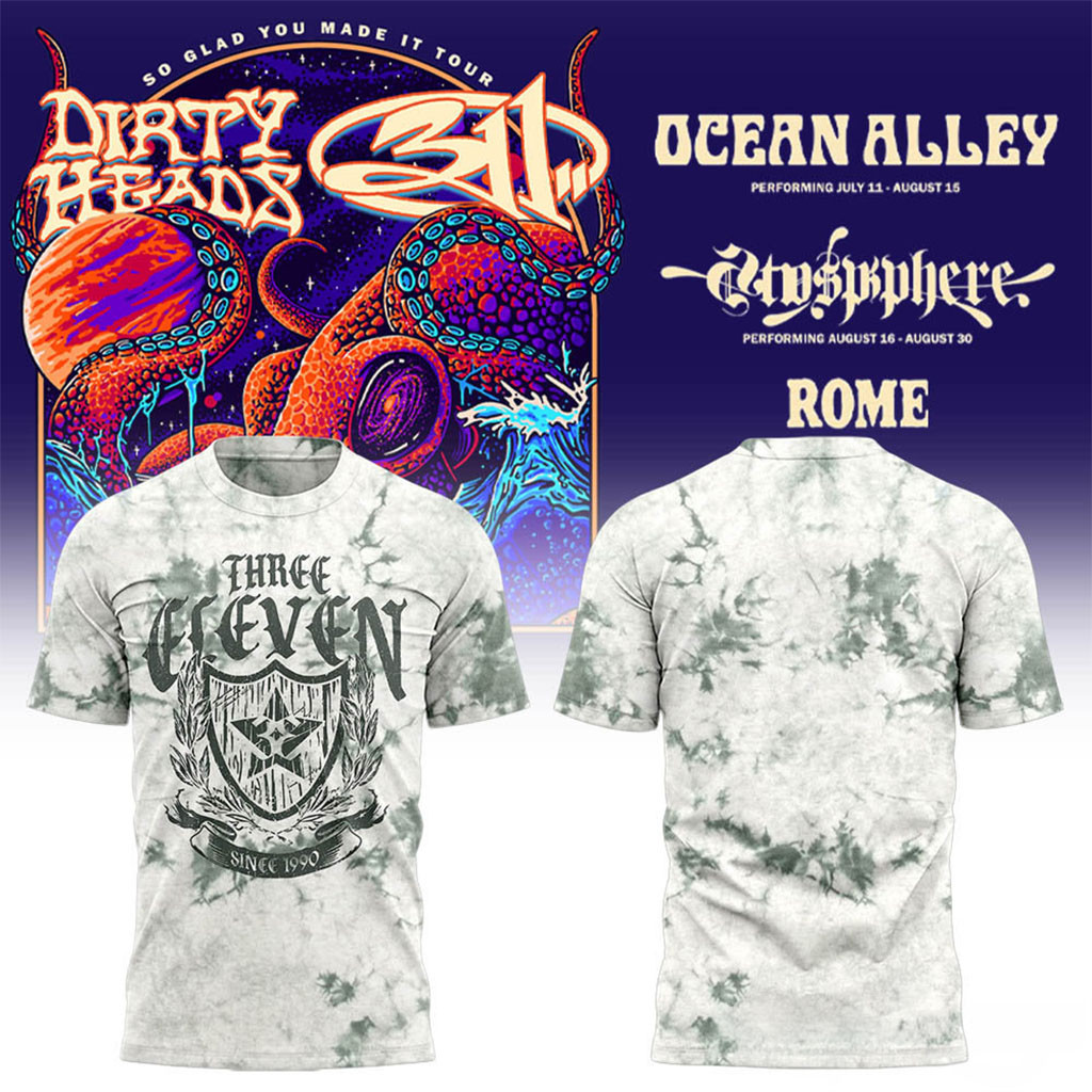 311 And Dirty Heads Rome Tour 2026 T-Shirt Three Eleven Shirt 311 Band Merch Gift For Fans - Kdjoy