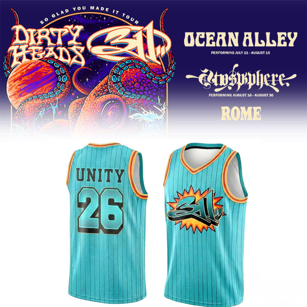 311 And Dirty Heads Tour At Rome Unity 26 Basketball Jersey Best Gifts For Music Lovers - Kdjoy 311 And Dirty Heads Tour At Rome Unity 26 Basketball Jersey Best Gifts For Music Lovers - Kdjoy