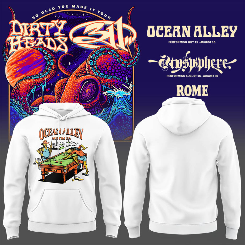 311 And Dirty Heads Tour Rome White Hoodie 2026 311 And Dirty Heads Merch Gift For Music Fans - Kdjoy