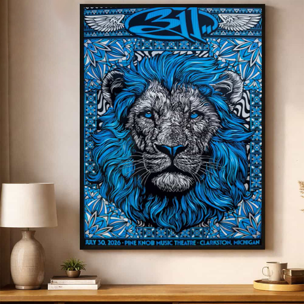 311 Band Clarkston Michigan Event Poster 311 Merch Music Lovers Wall Art For Living Room - Kdjoy 311 Band Clarkston Michigan Event Poster 311 Merch Music Lovers Wall Art For Living Room - Kdjoy