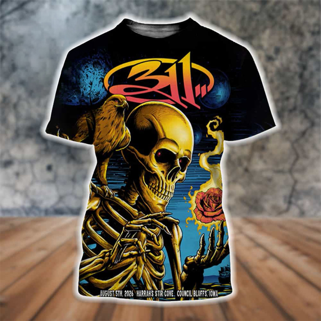 311 Band Council Bluffs Iowa 2026 Event Poster T-Shirt So Glad You Made It Tour Merch Fan Gifts - Kdjoy