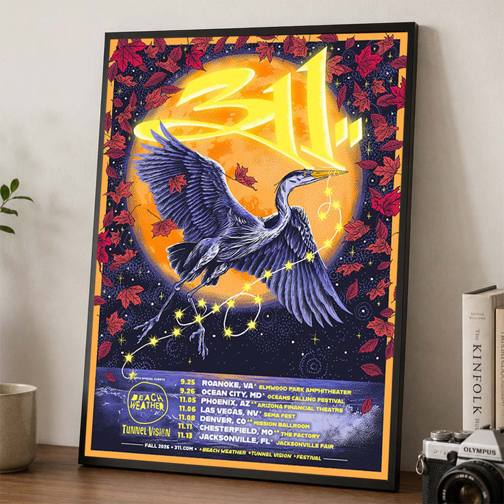 311 Fall 2026 Event Poster 311 Band Merch Music Lovers Wall Art For Living Room - Kdjoy