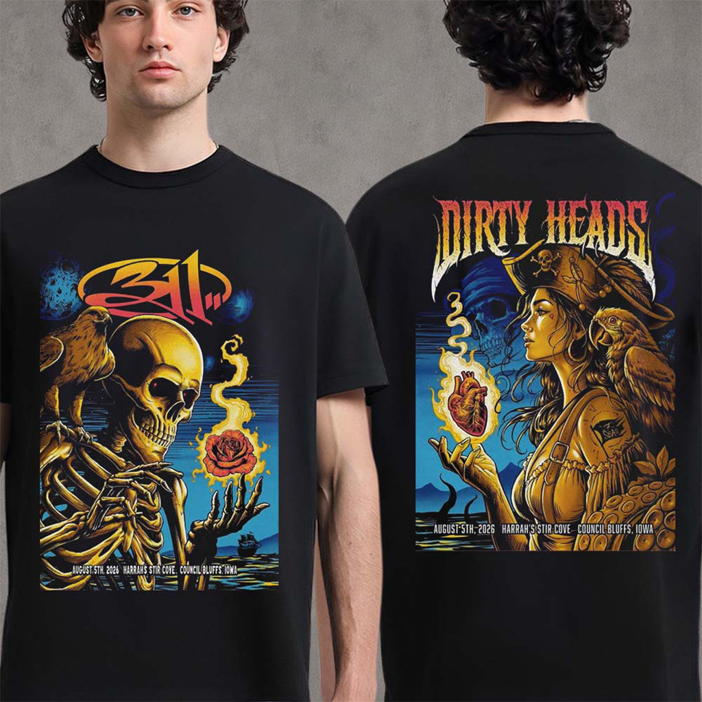 311 X Dirty Heads Merch Council Bluffs Iowa 2026 Combined T-Shirt Unique Gifts For Music Lovers - Kdjoy 311 X Dirty Heads Merch Council Bluffs Iowa 2026 Combined T-Shirt Unique Gifts For Music Lovers - Kdjoy