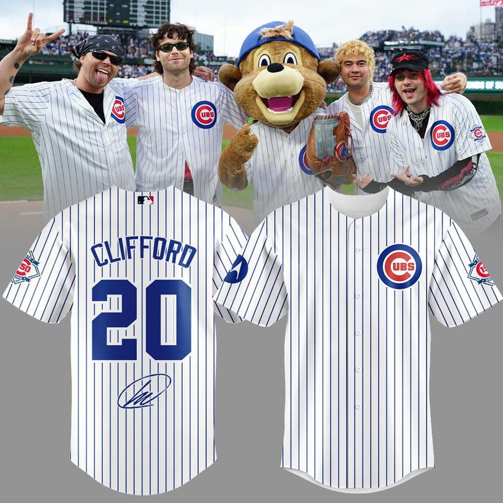 5 Seconds Of Summer X Chicago Cubs Signature Baseball Jersey #20 Clifford Jersey Gift For Fans