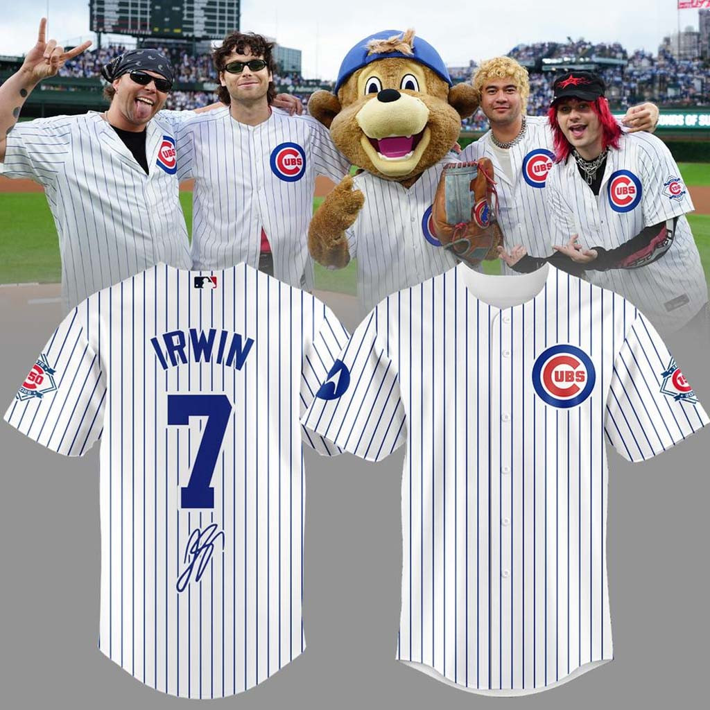 5 Seconds Of Summer X Chicago Cubs Signature Baseball Jersey #7 Irwin Jersey Fan Merch