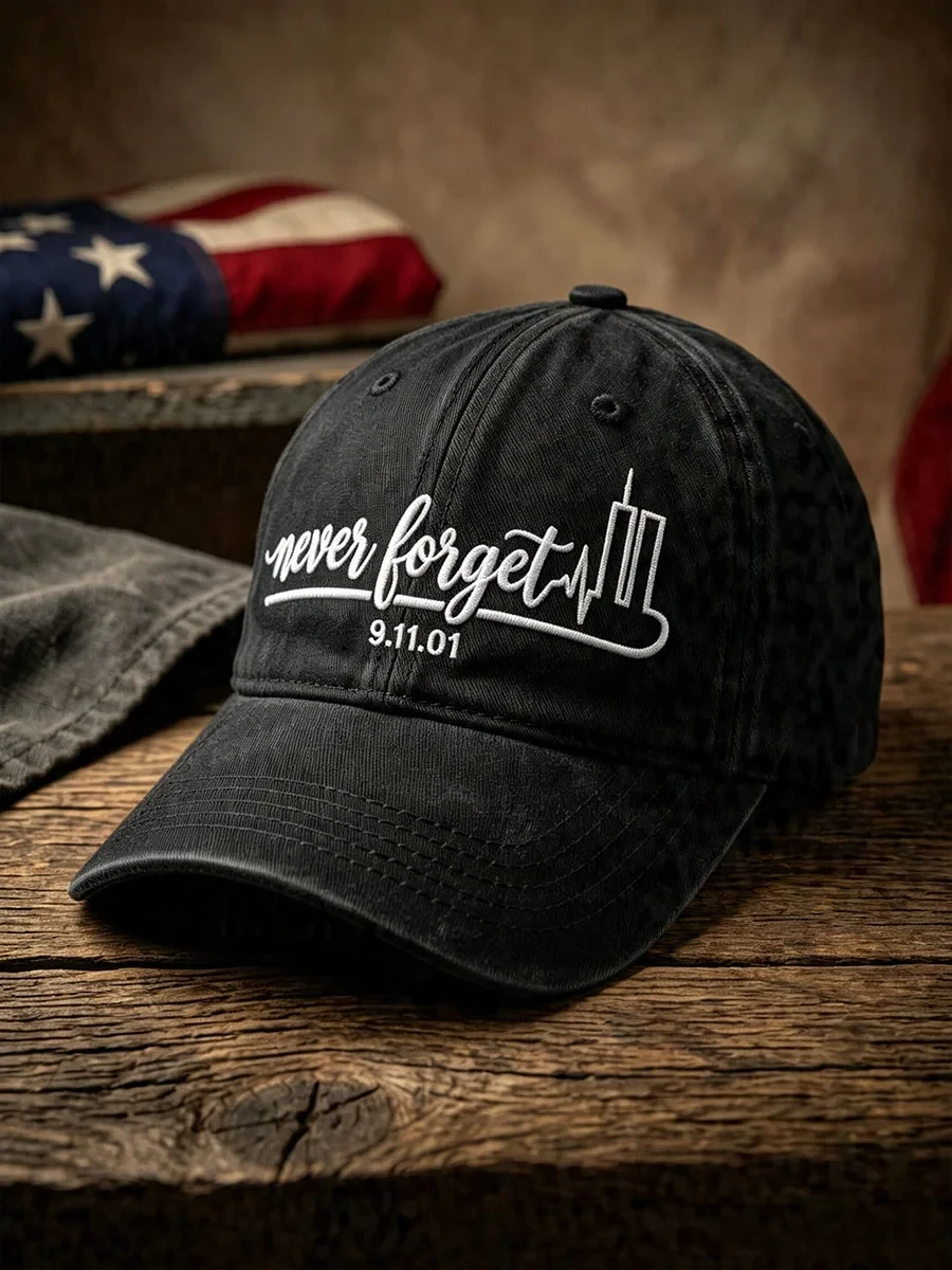 911 Never Forget Hat Embroidered Patriot Day Twin Towers Memorial Cap Gifts For Father - Kdjoy