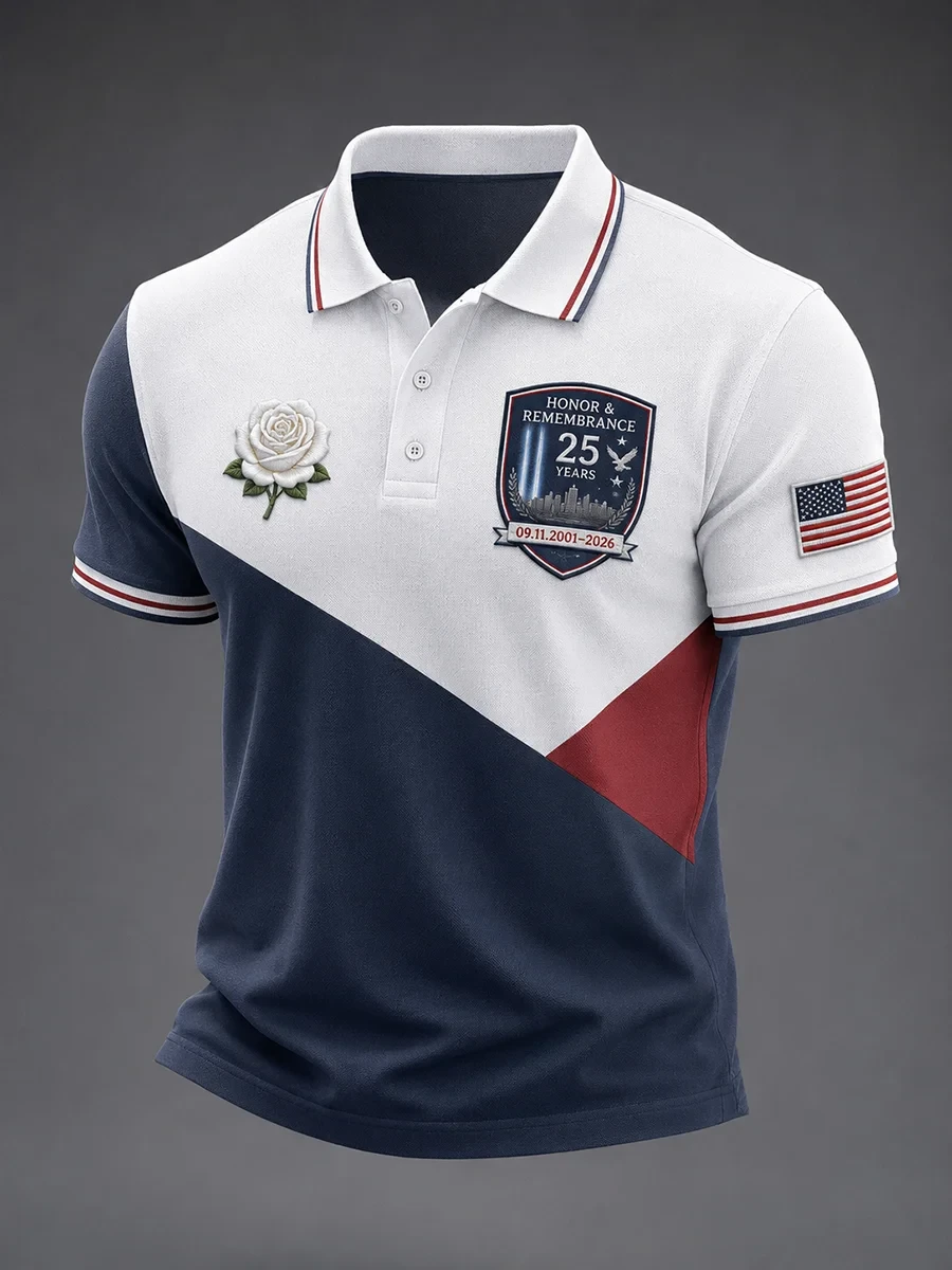 911 Never Forget Honor And Remembrance Polo Shirt Twin Towers Memorial Merch Patriot Day Gifts - Kdjoy
