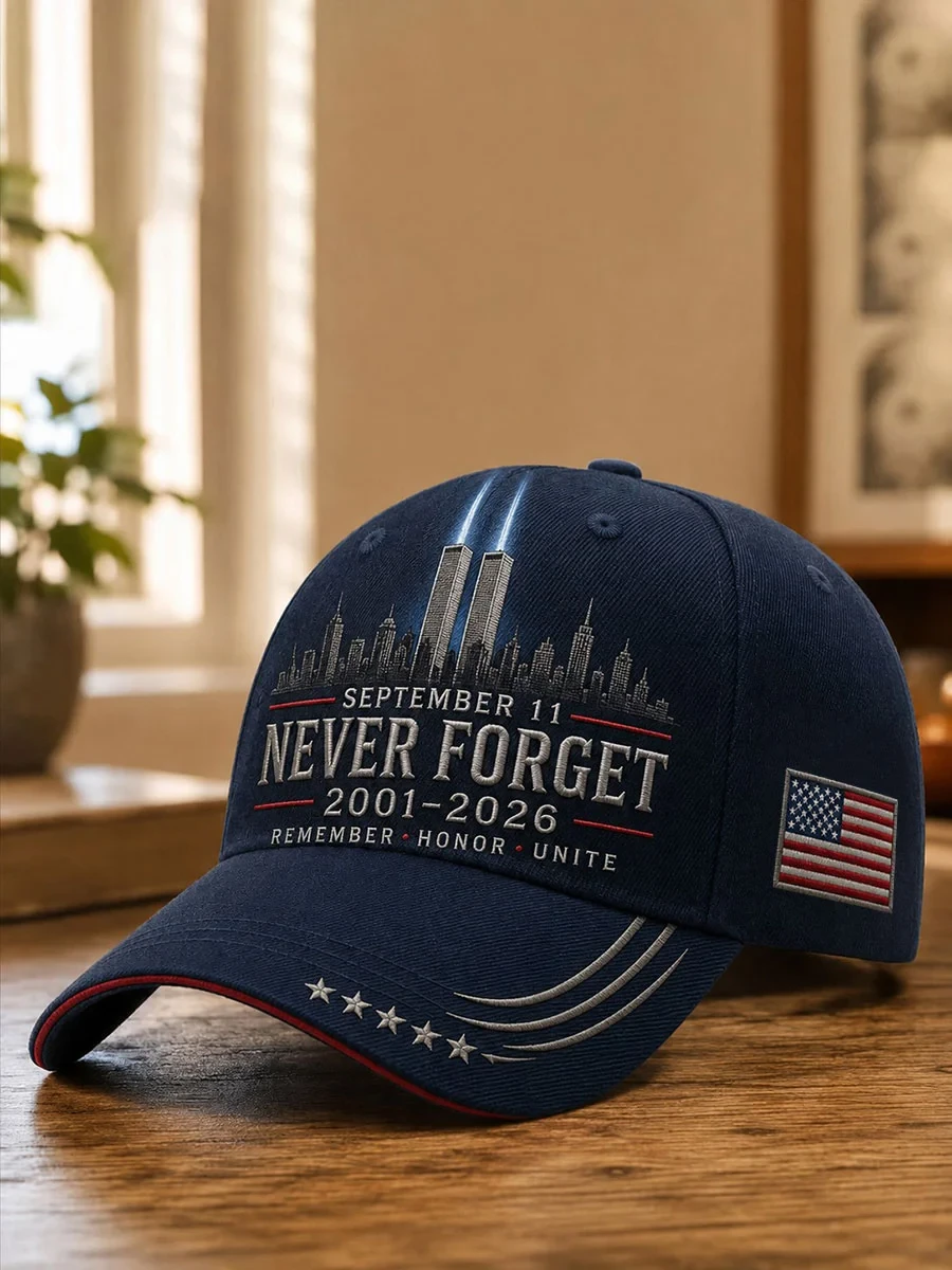 911 Never Forget Remember Honor Unite Hat Patriot Day Merch Twin Towers Memorial Gift - Kdjoy