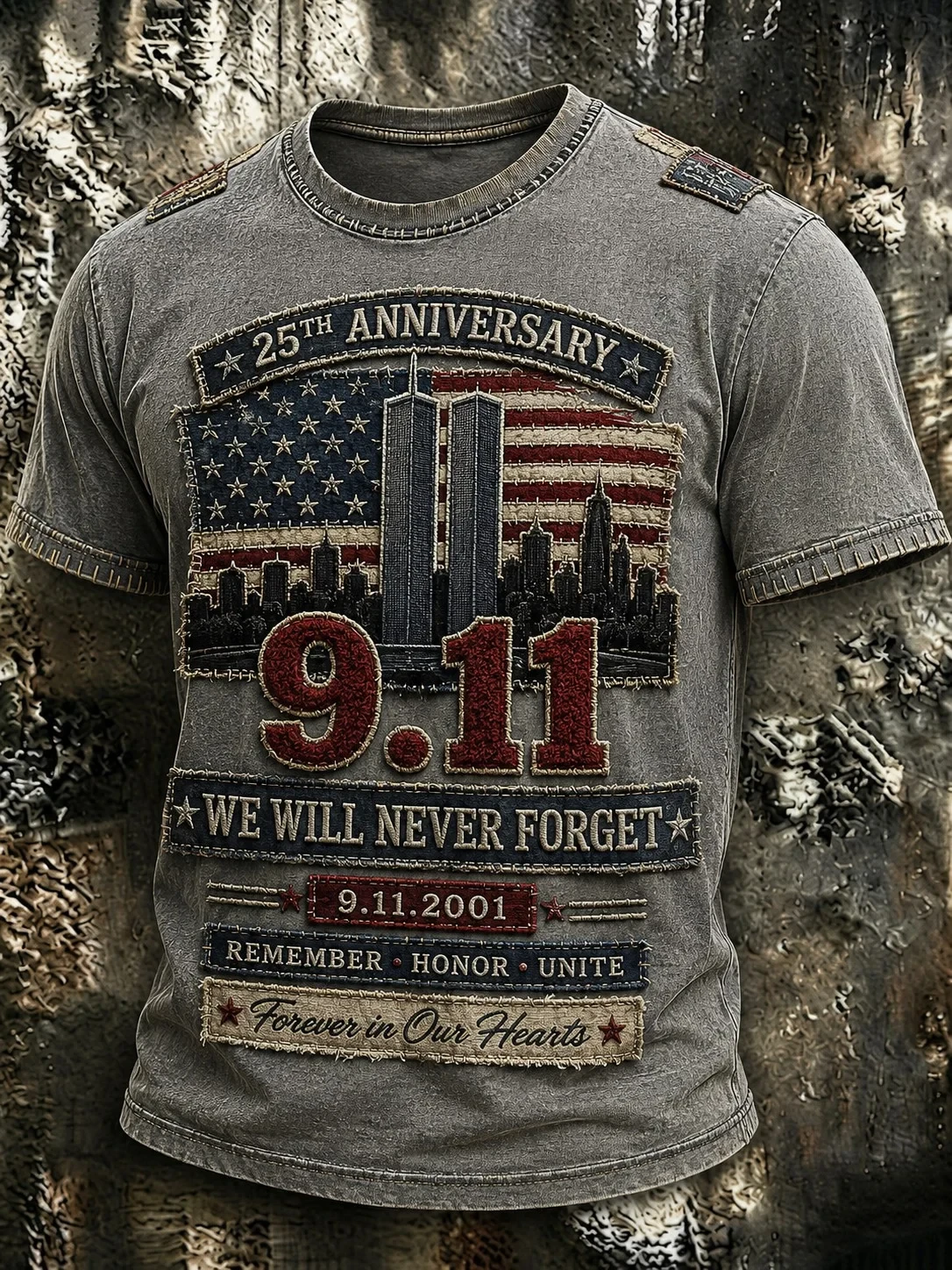 911 Never Forget Remember Honor Unite Shirt Patriot Day T-Shirt Merch 911 Memorial Gifts - Kdjoy