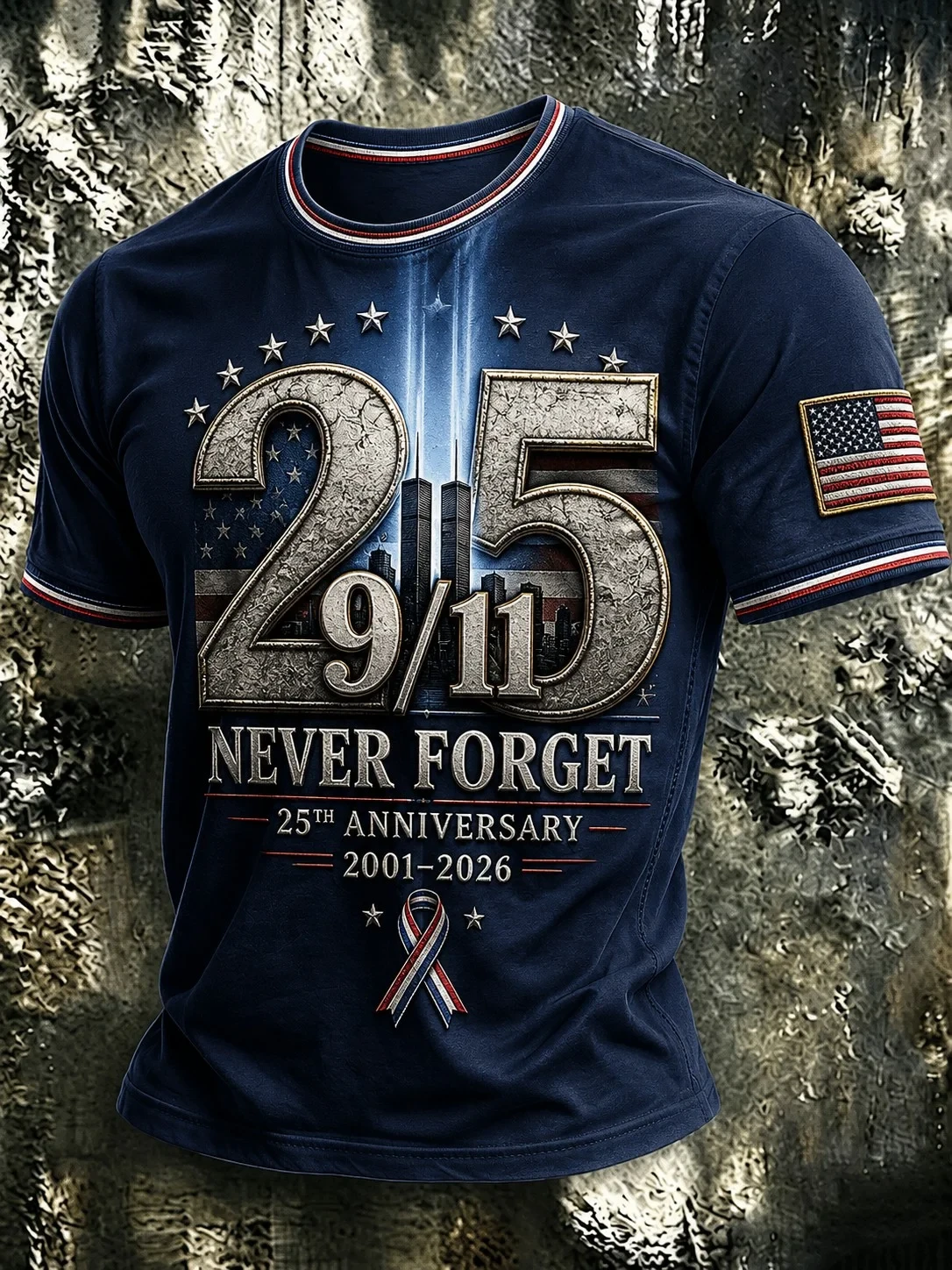 911 Never Forget Shirt 25th Anniversary T-Shirt Twin Towers Memorial Merch Patriot Day Gifts - Kdjoy 911 Never Forget Shirt 25th Anniversary T-Shirt Twin Towers Memorial Merch Patriot Day Gifts - Kdjoy